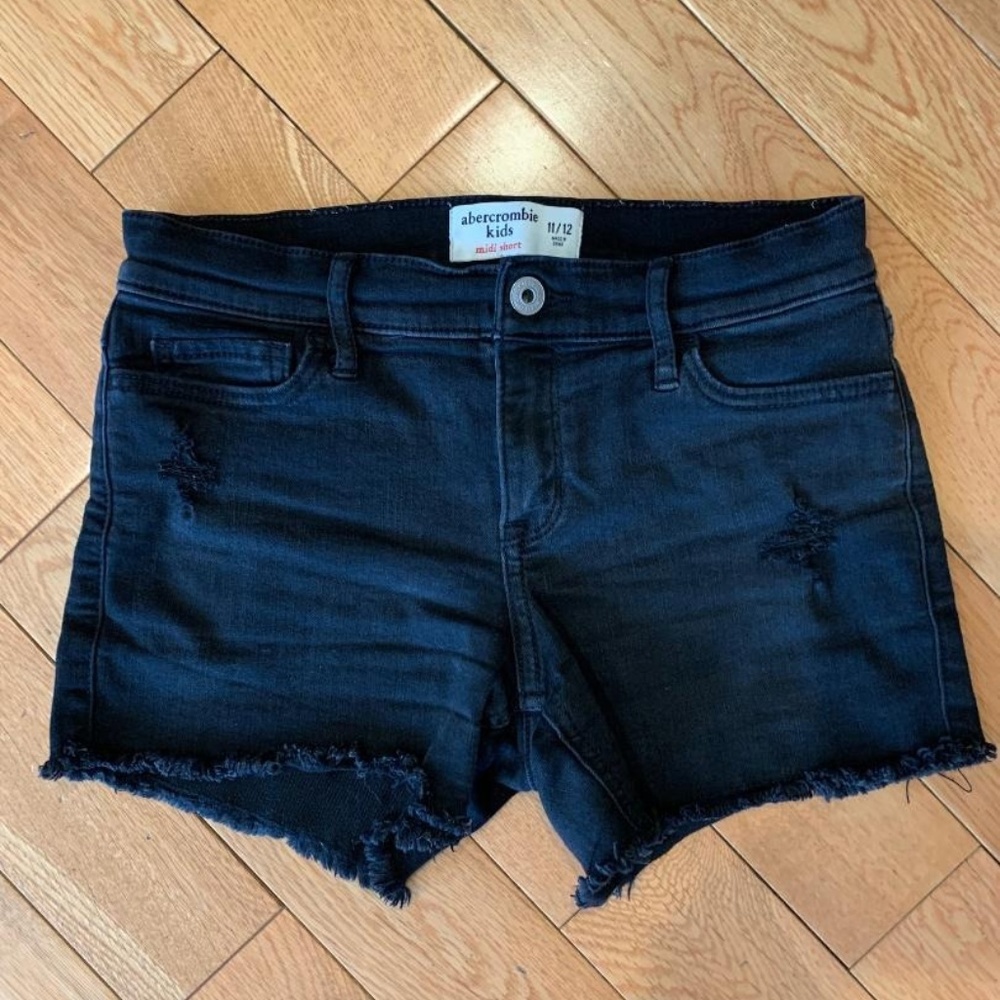 abercrombie kids | Black Midi Shorts for Girl’s